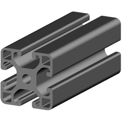 RS PRO Black Aluminium Strut Profile 40 x 40 mm 8 mm Groove, 3 m Length 187-3275