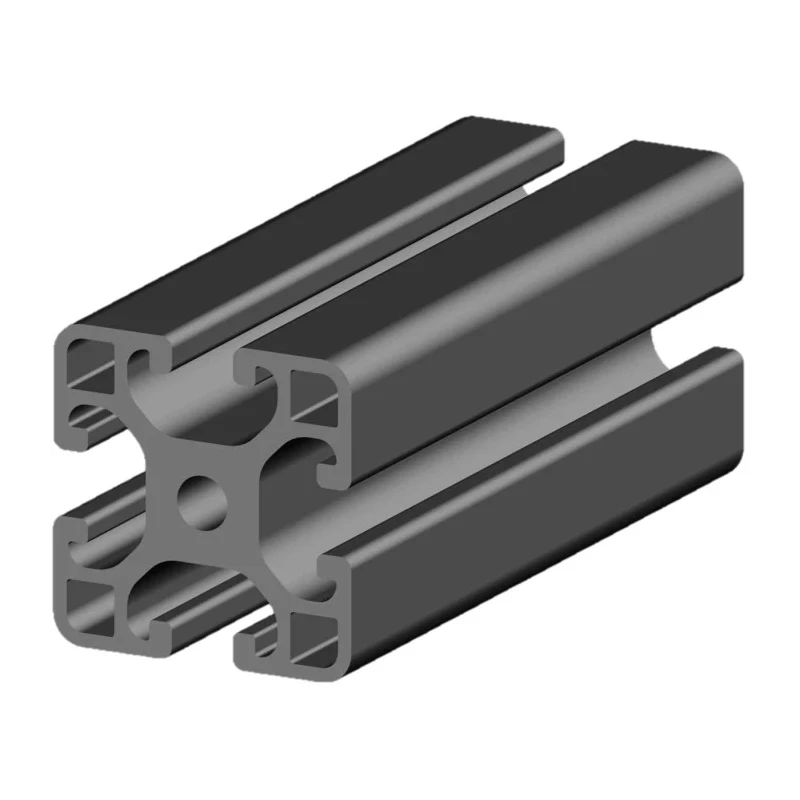 RS PRO Black Aluminium Strut Profile 40 x 40 mm 8 mm Groove, 3 m Length 187-3275