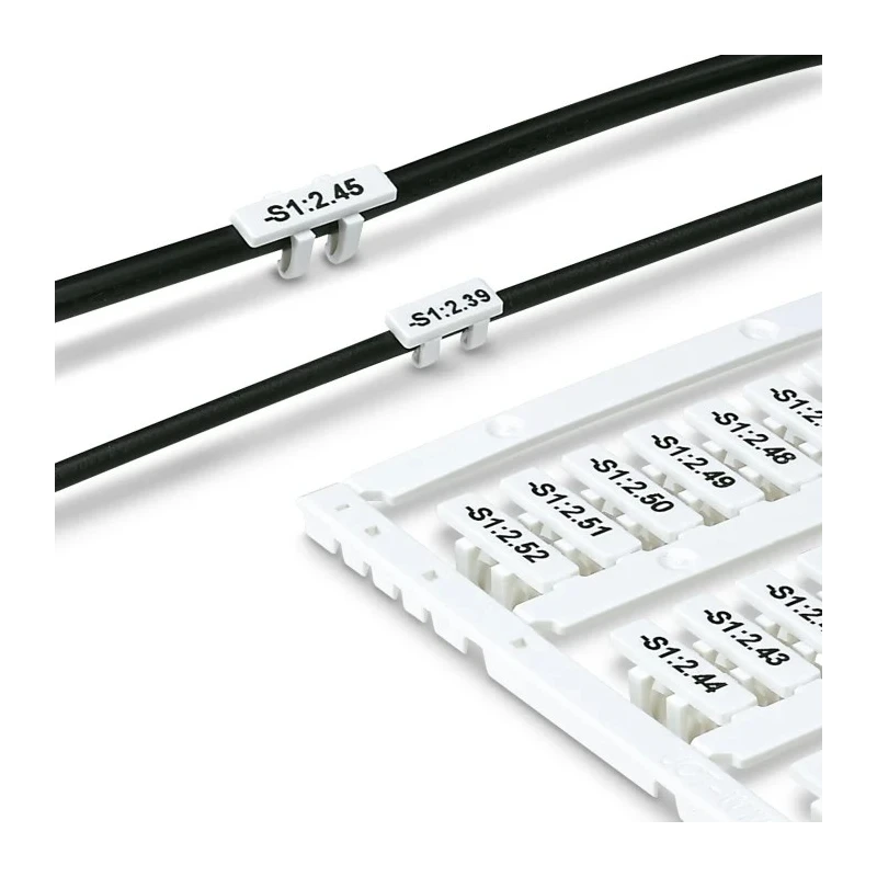 Phoenix Contact UCT-WMC0 Clip-On Cable Marker White, 2 mm to 2.9 mm Cable Diameter, Polycarbonate 0830780