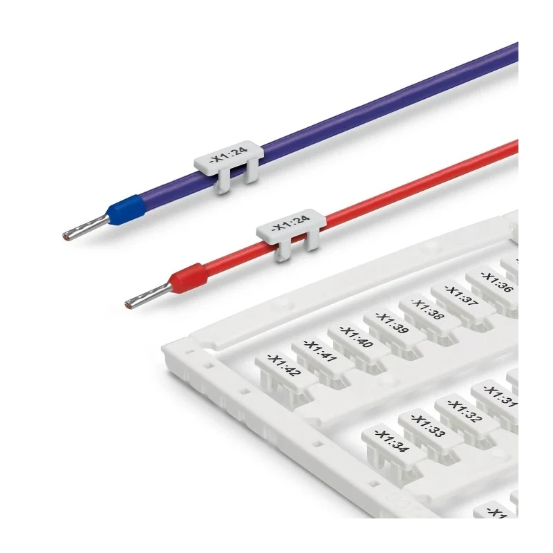 Phoenix Contact UCT-WMC0 Clip-On Cable Marker White, 2 mm to 2.9 mm Cable Diameter, Polycarbonate 0830780