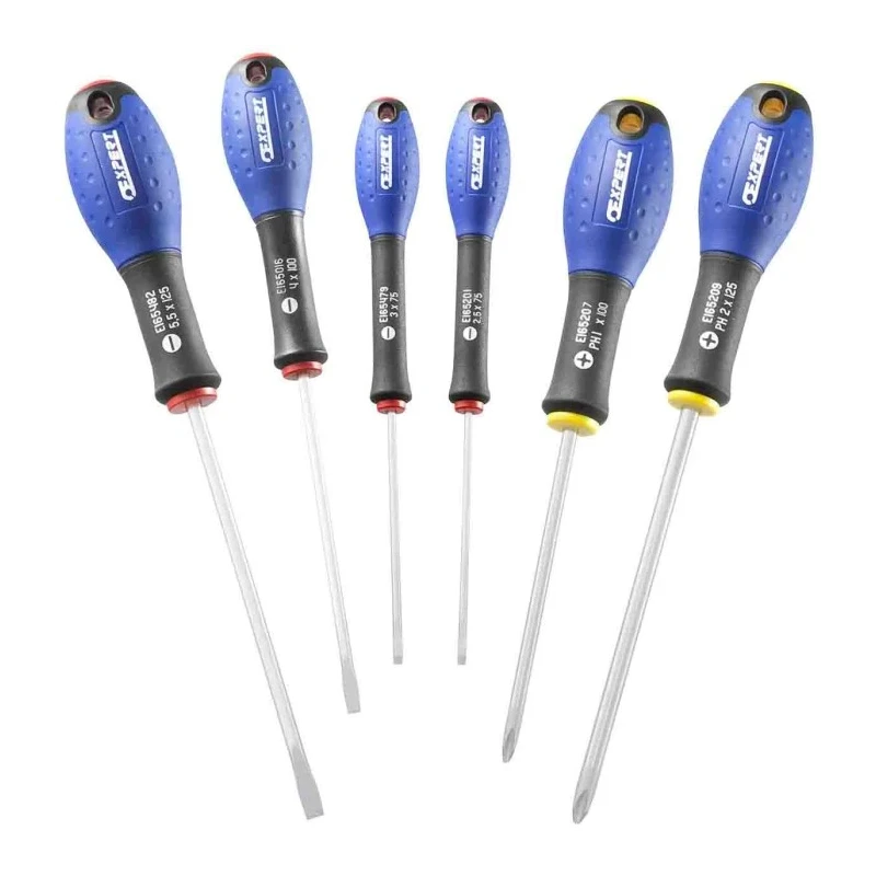 Expert by Facom Phillips, Slotted Standard Screwdriver Set, 6-Piece E160902