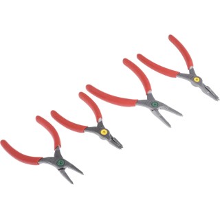 Facom 4-Piece Circlip Plier Set, Comfort Grip Steel Handles, ESD Safe, 418mm Overall Length MODM.PCSN