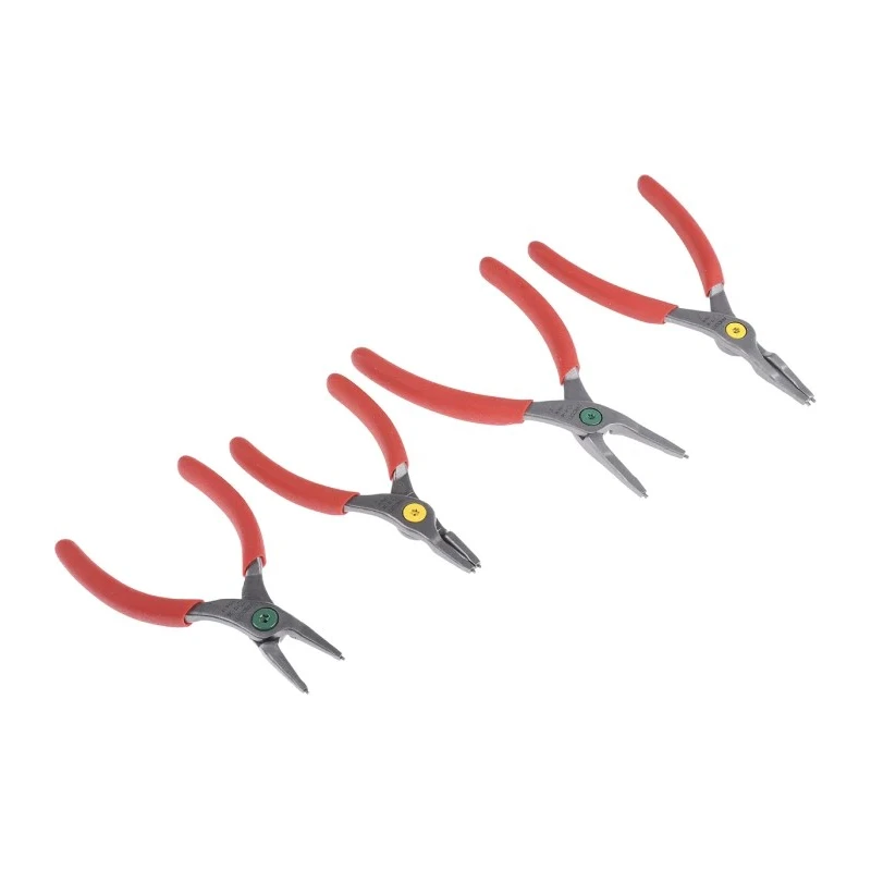 Facom 4-Piece Circlip Plier Set, Comfort Grip Steel Handles, ESD Safe, 418mm Overall Length MODM.PCSN