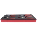 Facom 4-Piece Circlip Plier Set, Comfort Grip Steel Handles, ESD Safe, 418mm Overall Length MODM.PCSN