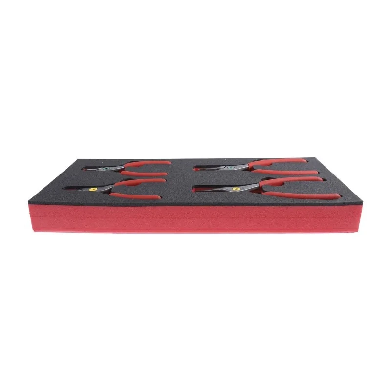 Facom 4-Piece Circlip Plier Set, Comfort Grip Steel Handles, ESD Safe, 418mm Overall Length MODM.PCSN