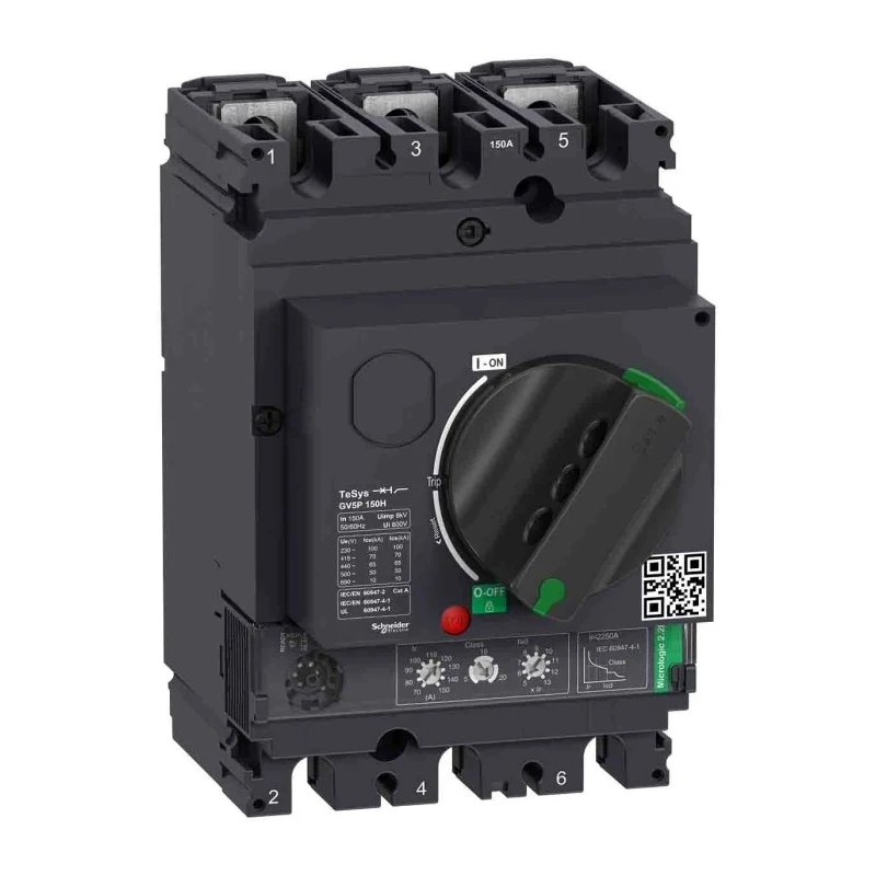 Schneider Electric TeSys GV5P Miniature Circuit Breaker 3-Pole 150A 690V AC 70 kA Breaking Capacity 