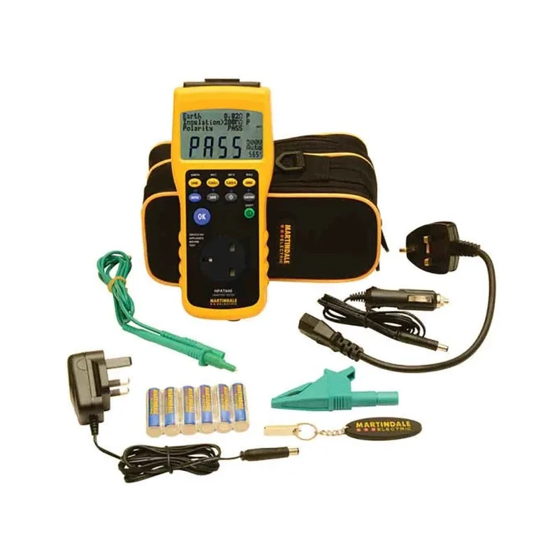 Martindale Advanced Portable Appliance Tester Battery Powered PAT Tester Class I, Class II Test Type HPAT600