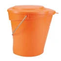 Vikan 12L Plastic Orange Bucket Lid, Clip System, Dimensions 365x310x40 mm 56877