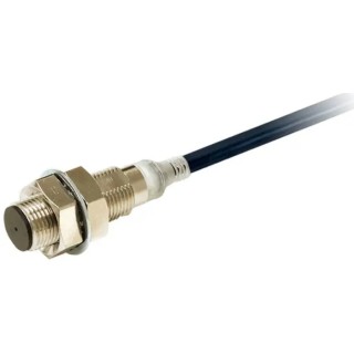 Omron Threaded Barrel Inductive Proximity Sensor M12 PNP Brass Body 30 V DC 16 mA Max Supply Voltage E2E-X6B1T12 2M