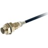 Omron Threaded Barrel Inductive Proximity Sensor M12 PNP Brass Body 30 V DC 16 mA Max Supply Voltage E2E-X6B1T12 2M