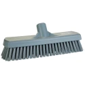 Vikan Hard Bristle Grey Scrubbing Brush, 46 mm Bristle Length, Polyethylene Terephthalate Bristle Material, Model 706088