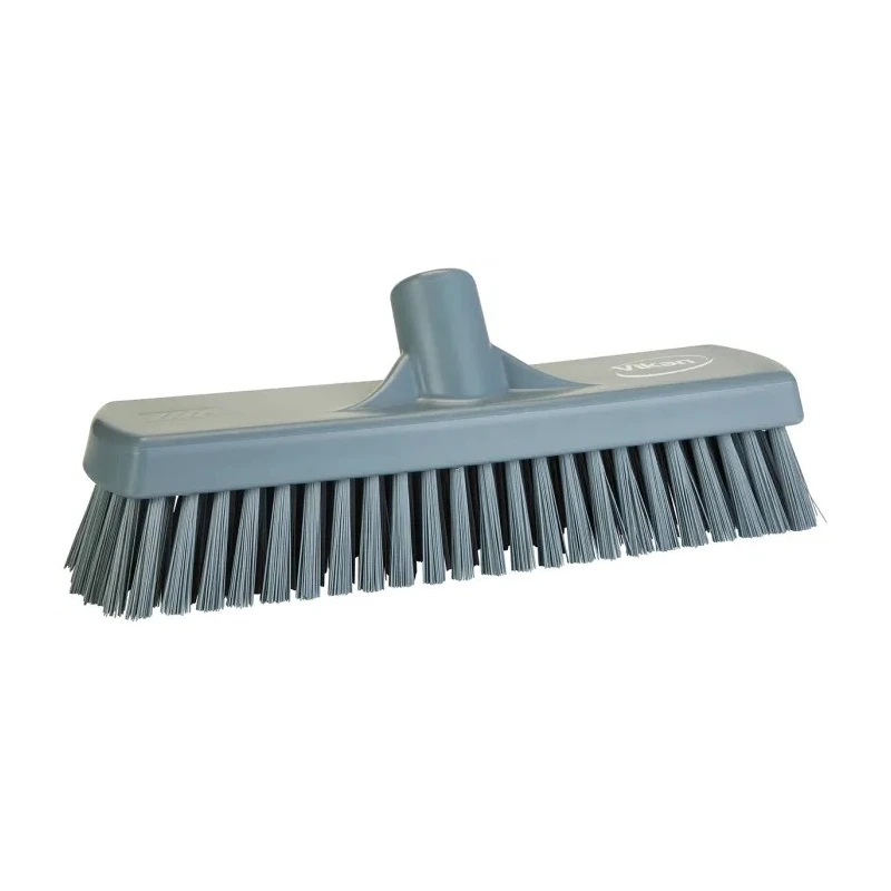 Vikan Hard Bristle Grey Scrubbing Brush, 46 mm Bristle Length, Polyethylene Terephthalate Bristle Material, Model 706088