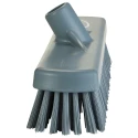 Vikan Hard Bristle Grey Scrubbing Brush, 46 mm Bristle Length, Polyethylene Terephthalate Bristle Material, Model 706088