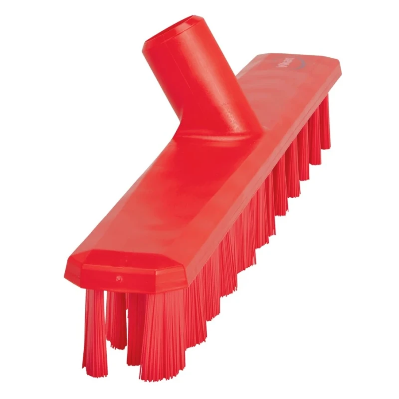 Vikan Red Scrubbing Brush Polyester Bristle Material 37 mm Bristle Length 50 mm Width 400 mm Length 75 mm Height 70644