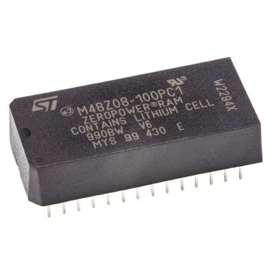 STMicroelectronics 64 kB 100 ns NVRAM 28-Pin PCDIP M48Z08-100PC1