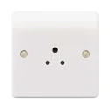 MK Electric 2A White 1 Gang Electrical Socket Logic Plus, Outlet Socket, Round K770WHI