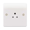 MK Electric 2A White 1 Gang Electrical Socket Logic Plus, Outlet Socket, Round K770WHI