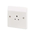 MK Electric 2A White 1 Gang Electrical Socket Logic Plus, Outlet Socket, Round K770WHI