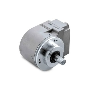 Baumer Optical Absolute Encoder, Ethernet IP Signal, Solid Shaft 10 mm, IP65, 30V Supply, Clamp Mount EAL580