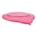 Vikan 12L Plastic Pink Bucket Lid 56871, 365mm Length x 310mm Width x 40mm Height, Clip Secured Spill-Resistant Lid 56871