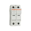 Mersen 32A Rail Mount Fuse Holder 2-Pole for 10 x 38 mm Fuse, 1 kV AC/DC, 690V AC D1062718 / CUS102