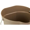 Vikan 6L Plastic Brown Round Bucket with Handle, Drip-Free Spout, Stainless Steel Hanger 568866