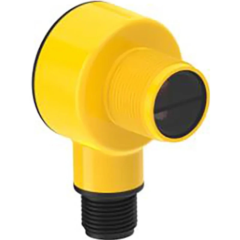 Banner Background Suppression Photoelectric Sensor Barrel Style 75 mm Detection Range PNP Output IP67 IP69K T18-2VPFF75-Q8