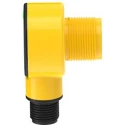 Banner Background Suppression Photoelectric Sensor Barrel Style 75 mm Detection Range PNP Output IP67 IP69K T18-2VPFF75-Q8