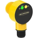 Banner Background Suppression Photoelectric Sensor Barrel Style 75 mm Detection Range PNP Output IP67 IP69K T18-2VPFF75-Q8