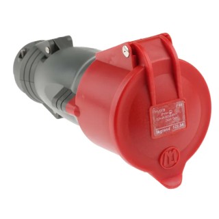 Legrand Industrial Socket 32A, 400V, IP44 Rated, Red Panel Mount 