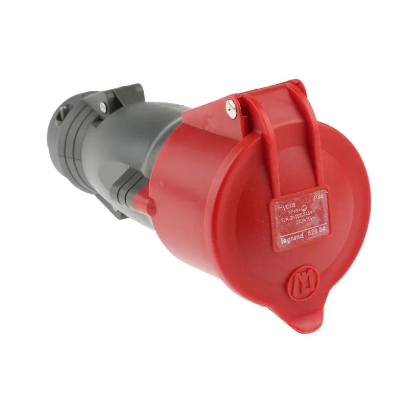 Legrand Industrial Socket 32A, 400V, IP44 Rated, Red Panel Mount 
