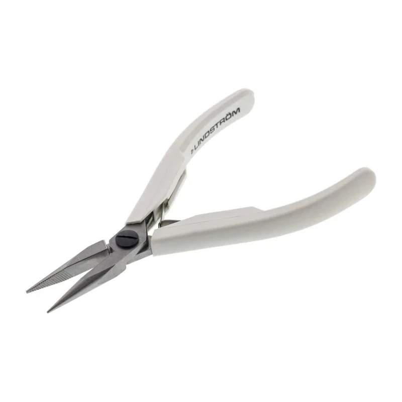 Lindstrom Long Nose Plier Snipe Nose, 132mm Overall Length, 32mm Jaw Length, Alloy Steel, ESD Safe 7891