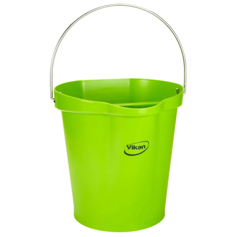Vikan 12L Plastic Lime Bucket with Handle 568677