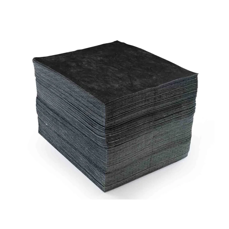 RS PRO Spill Absorbent Maintenance Sheet, 90 L Capacity, Grey, 400mm x 500mm, 200 Per Pack 189-0037