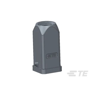 TE Connectivity HDC Range Heavy Duty Power Connector Hood Copper Body Vertical Cable Entry IP65 T1329030120-000