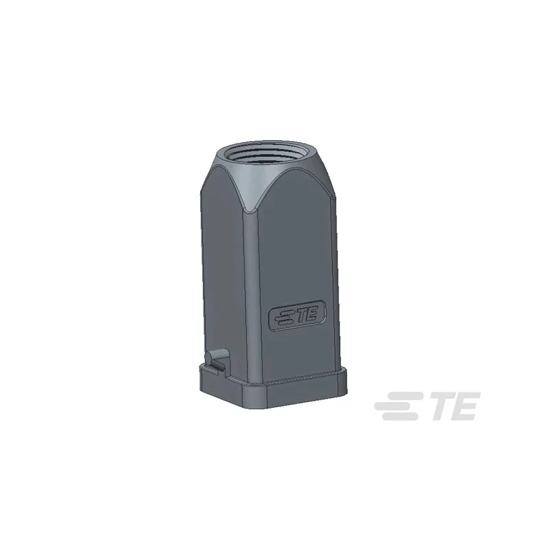 TE Connectivity HDC Range Heavy Duty Power Connector Hood Copper Body Vertical Cable Entry IP65 T1329030120-000