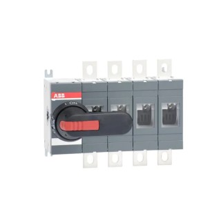 ABB 4-Pole DIN Rail Isolator Switch Black Handle IP65, 16A, 690V AC, Lug Terminal 