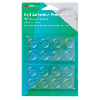 3M Circular Polyurethane Self-Adhesive Feet, 19.1 mm Diameter x 50 ft Length SJ5344T