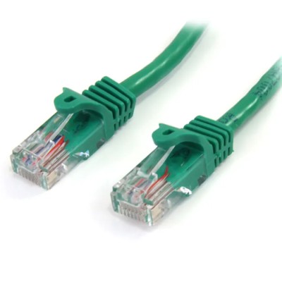 StarTech.com Cat5e Ethernet Cable, 3 m, Unscreened, Green PVC Jacket 