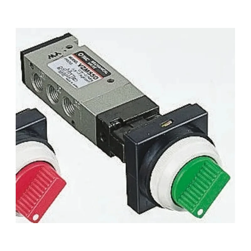 SMC Pneumatic Manual Control Valve 5/2, Twist Selector, Rc 1/8, Green Button, 0.7 Mpa, VZM550-01-34G