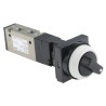 SMC Twist Selector Mechanical Valve 5/2 Pneumatic Control Rc 1/8 Port, 0.7 MPa, Black Button VZM500