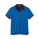 Parade Blue Polyester Short Sleeve Polo Shirt Size S/3XL with YKK Zip OLLEY 17OLLEY*1452TXXL