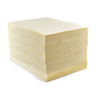 Ecospill Ltd Spill Absorbent Premier Sheet for Chemical Use, 100 L Capacity, Yellow, 400mm x 500mm, Pack of 200 C0425040