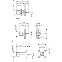 Telegartner SMA Series Coaxial Connector Panel Mount Female, 50 Ω Impedance, Straight Body, Solder Termination J01151A0021