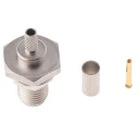 Telegartner SMA Series Coaxial Connector Panel Mount Female SMA, 50 Ω, Straight Body Crimp J01151A0009