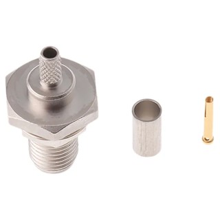 Telegartner SMA Series Coaxial Connector Panel Mount Female SMA, 50 Ω, Straight Body Crimp J01151A0009