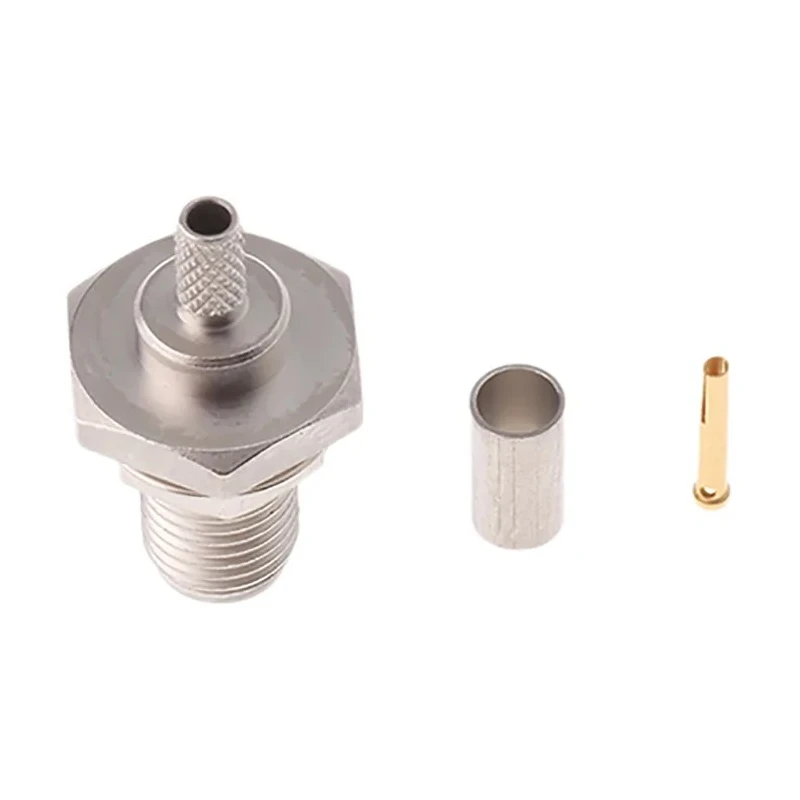 Telegartner SMA Series Coaxial Connector Panel Mount Female SMA, 50 Ω, Straight Body Crimp J01151A0009