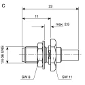Telegartner SMA Series Coaxial Connector Panel Mount Female SMA, 50 Ω, Straight Body Crimp J01151A0009
