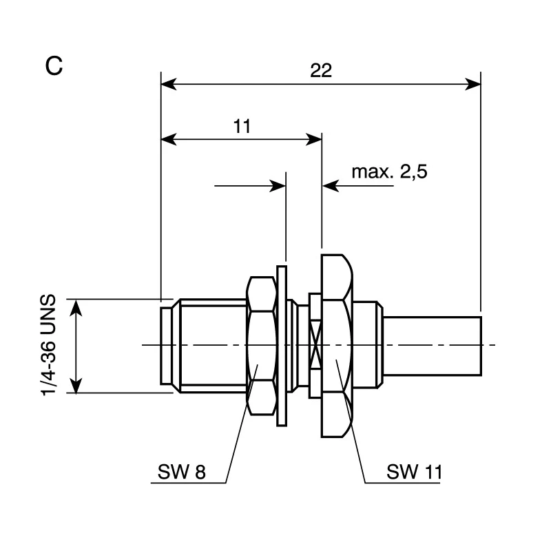 Telegartner SMA Series Coaxial Connector Panel Mount Female SMA, 50 Ω, Straight Body Crimp J01151A0009