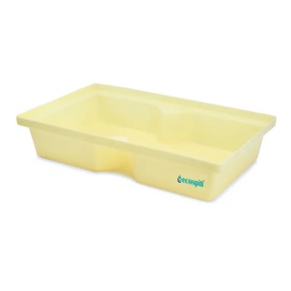 Ecospill Ltd Polyethylene Spill Tray Yellow 60L Capacity 1m x 605mm R3340807